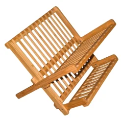 Totally Bamboo Compact 13.75 In. L X 13.5 In. W X 10 In. H Brown Bamboo Dish Rack