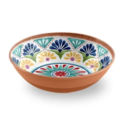 TarHong 142 Oz Multicolored Melamine Rio Medallion Low Serving Bowl 1 Pc