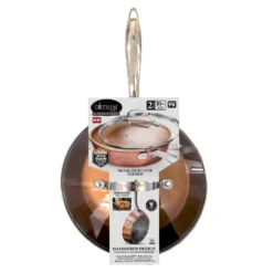 Gotham Steel Ceramic Copper Pan With Lid 10 In. Copper