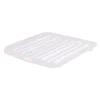 Rubbermaid 15.3 In. L X 14.3 In. W X 1.3 In. H Clear Plastic Dish Drainer