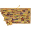 Totally Bamboo Wander On Words 14.25 In. L X 11 In. W X 0.63 In. Bamboo Montana State Shape Serving