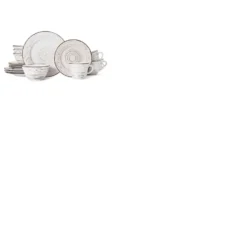 Pfaltzgraff White Stoneware Trellis Dinnerware Set 16 Pc