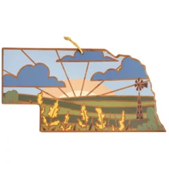 Totally Bamboo 18 In. L X 9 In. W X 1 In. Bamboo Nebraska Serving & Cutting Board 1 Pk