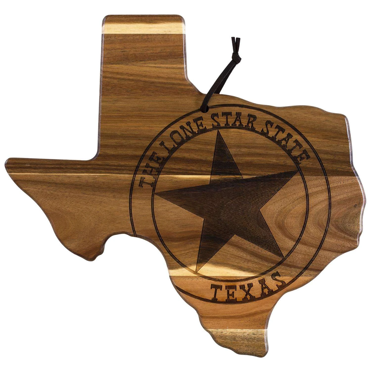 Totally Bamboo Rock & Branch 14 In. L X 13.38 In. W X 0.63 In. Acacia Wood Texas Serving & Cutting B