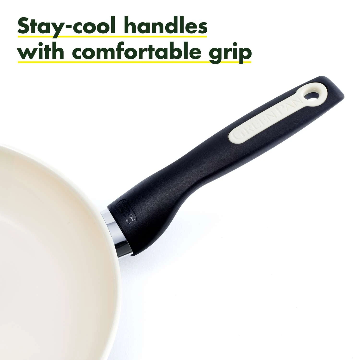 GreenPan Rio Ceramic Coated Aluminum Fry Pan 10 In. Black - Image 5