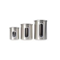 Fox Run Silver Canister Set 3 Pk