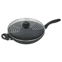 Swiss Diamond Cast Aluminum Wok 12.5 In. 5.3 Qt Black
