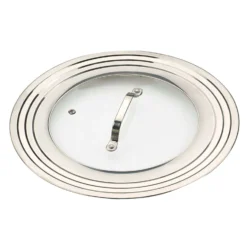 RSVP International Endurance Glass/Stainless Steel Lid 7-12 In. Silver