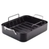 Circulon Anodized Aluminum Roaster With Rack Black