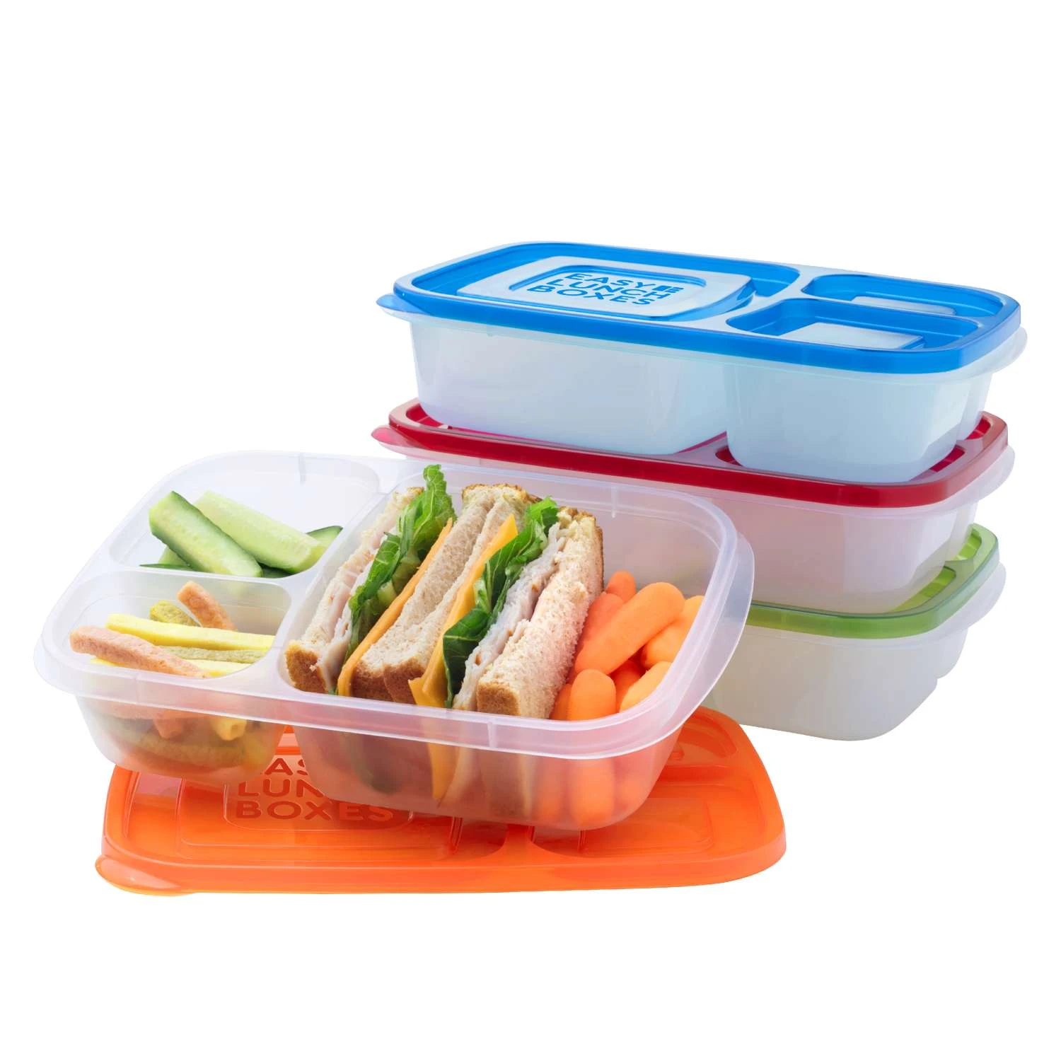 Easy Lunchboxes 3.75 Cups Clear Lunch Box 4 Pk - Image 2